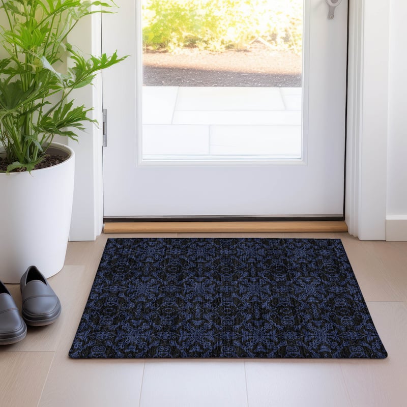Machine Washable Indoor/ Outdoor Chantille Traditional Medallions Rug
