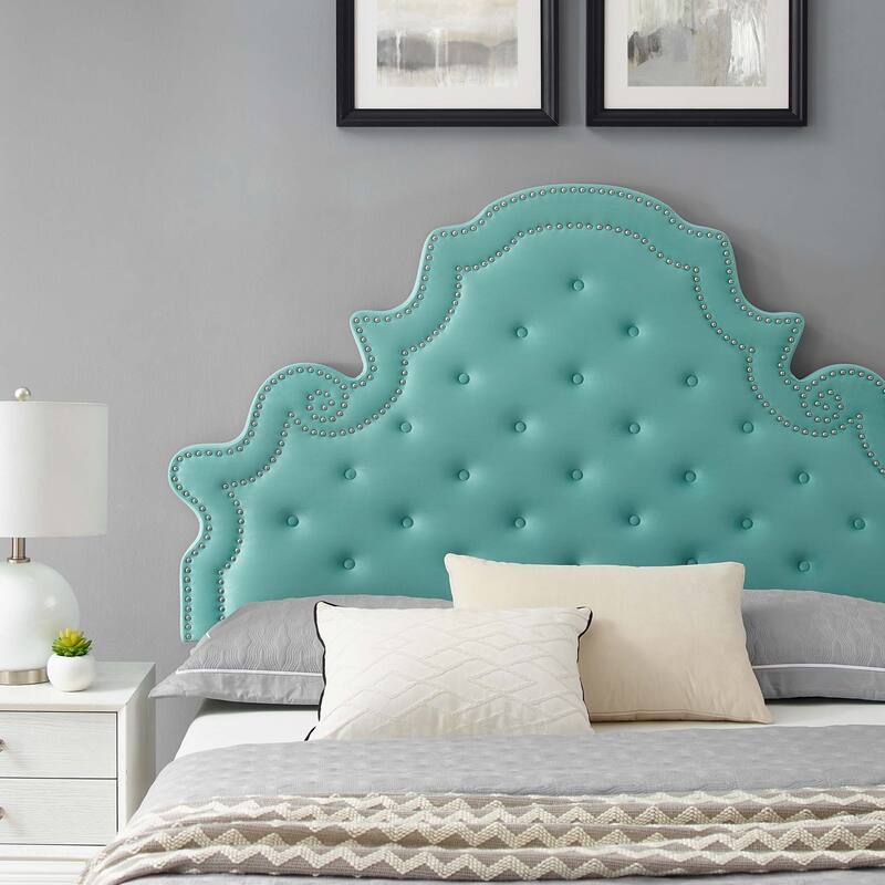 Gwyneth Tufted Performance Velvet Full Platform Bed