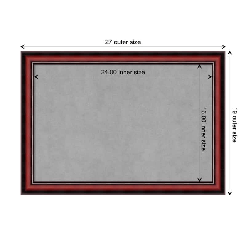 Amanti Art Rubino Cherry Scoop Framed Magnetic Board - Board Size 24x16