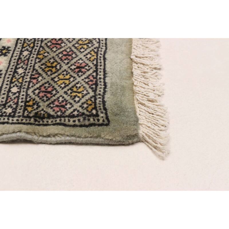 Finest Peshawar Bokhara Green Rug 5'9" x 8'0" - 5'9 x 8'0