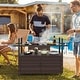 preview thumbnail 18 of 18, Costway Outdoor Bar Cart with Tempered Glass Top Storage Cabinet & 8 - See Details