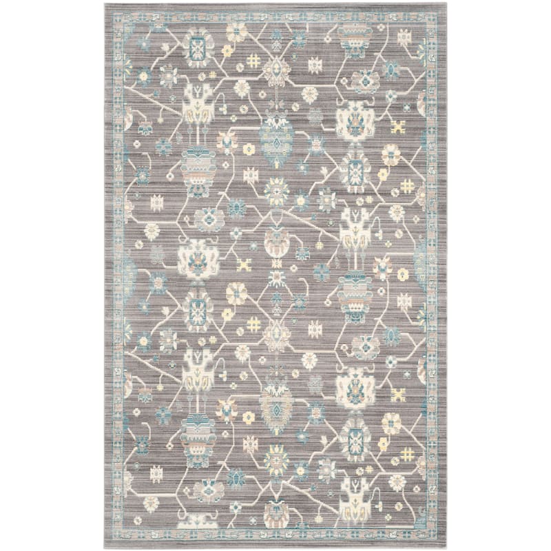 SAFAVIEH Valencia Raushan Distressed Vintage Boho Oriental Polyester Rug - 5' x 8' - Mauve/Mauve