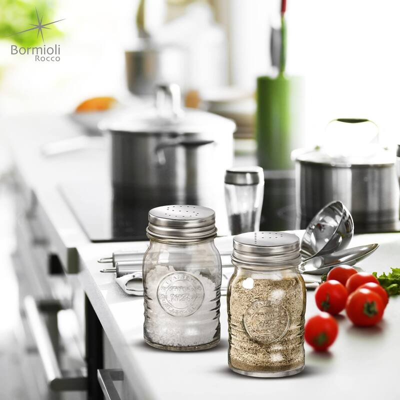 Bormioli Rocco Officina 1825 Salt and Pepper Jars Set - 8 oz