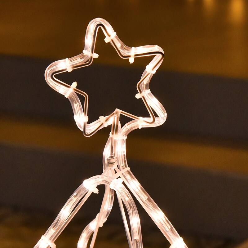 Outsunny Electricity-Saving LED Christmas Tree Outdoor Christmas Decoration - 18.5" x 18.5" x 29"