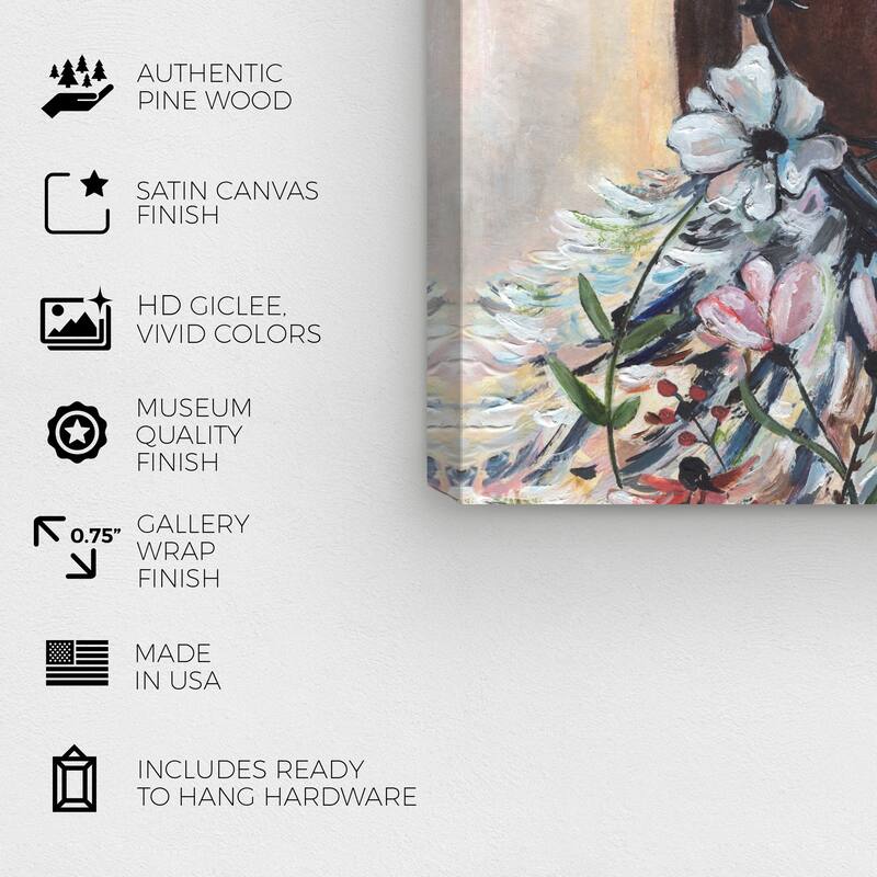 Wynwood Studio Fashion and Glam Modern Beauty Brown and Light Pink Rustic Wall Art Canvas Print