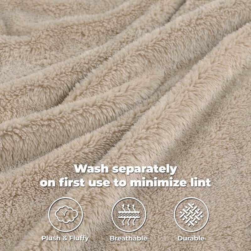 Superior Solid Fluffy Fleece Blanket, Plush and All Season