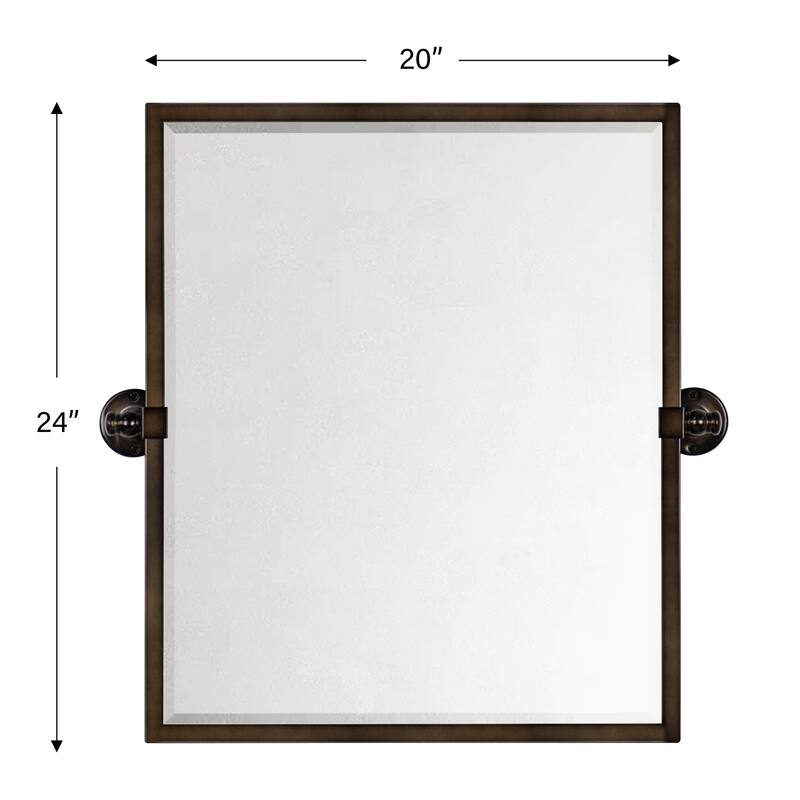 TEHOME Blakley Rectangle Metal Wall Mirror