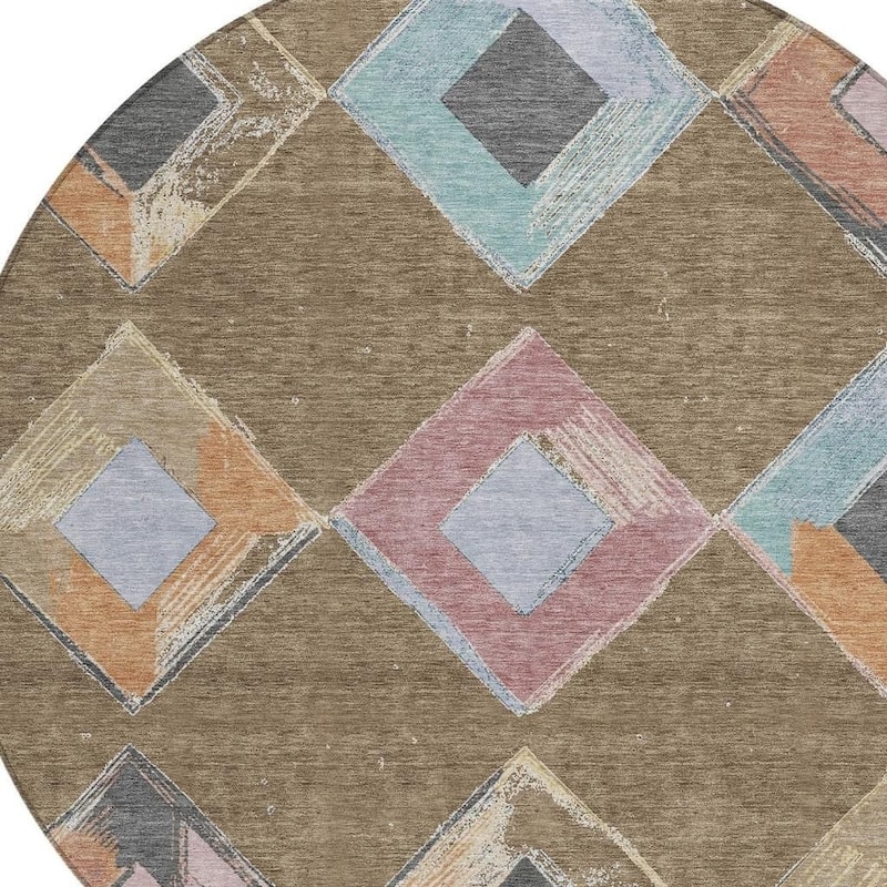 HomeRoots Geometric Transitional Rectangle Outdoor Rug