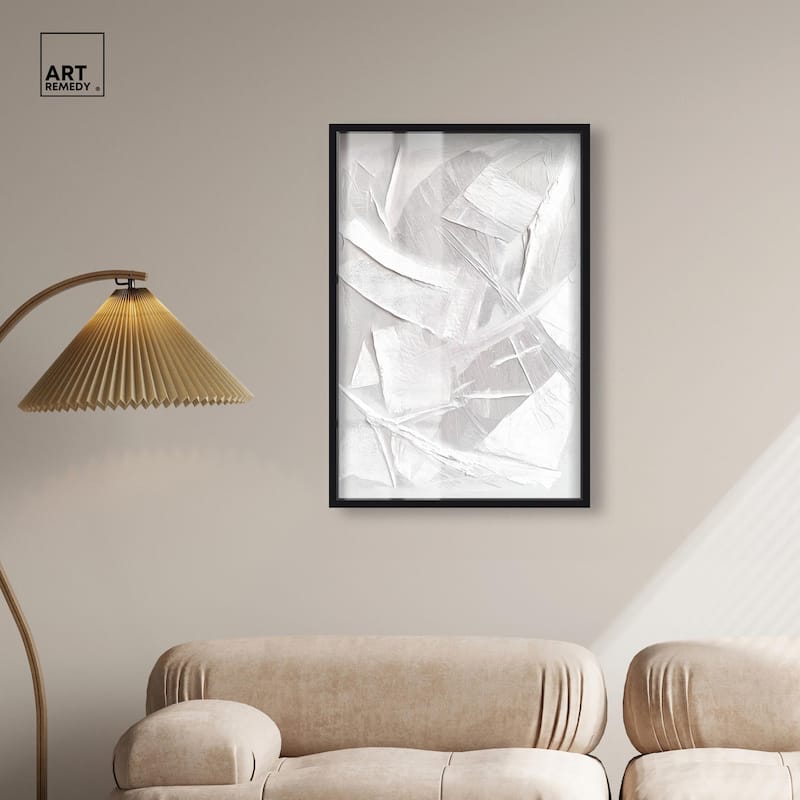 Thick White Texture II Shadowbox by Art Remedy