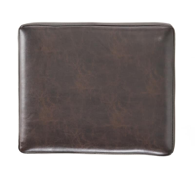 Lopez 30-inch Brown Reconstituted Bycast Leather (Recast) Backless Bar Stools (Set of 2) by Christopher Knight Home