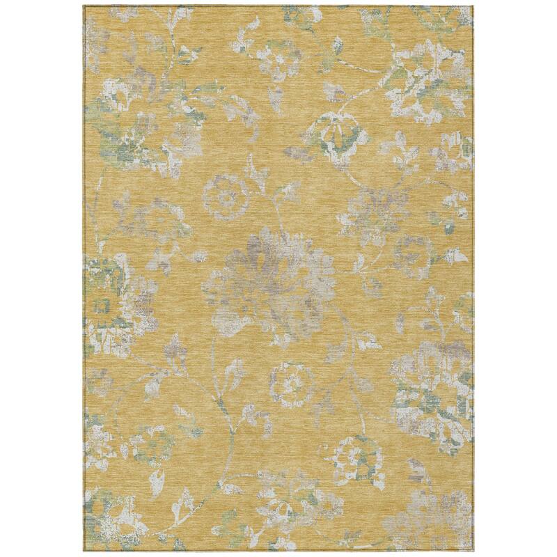 HomeRoots Floral Transitional Rectangle Outdoor Rug