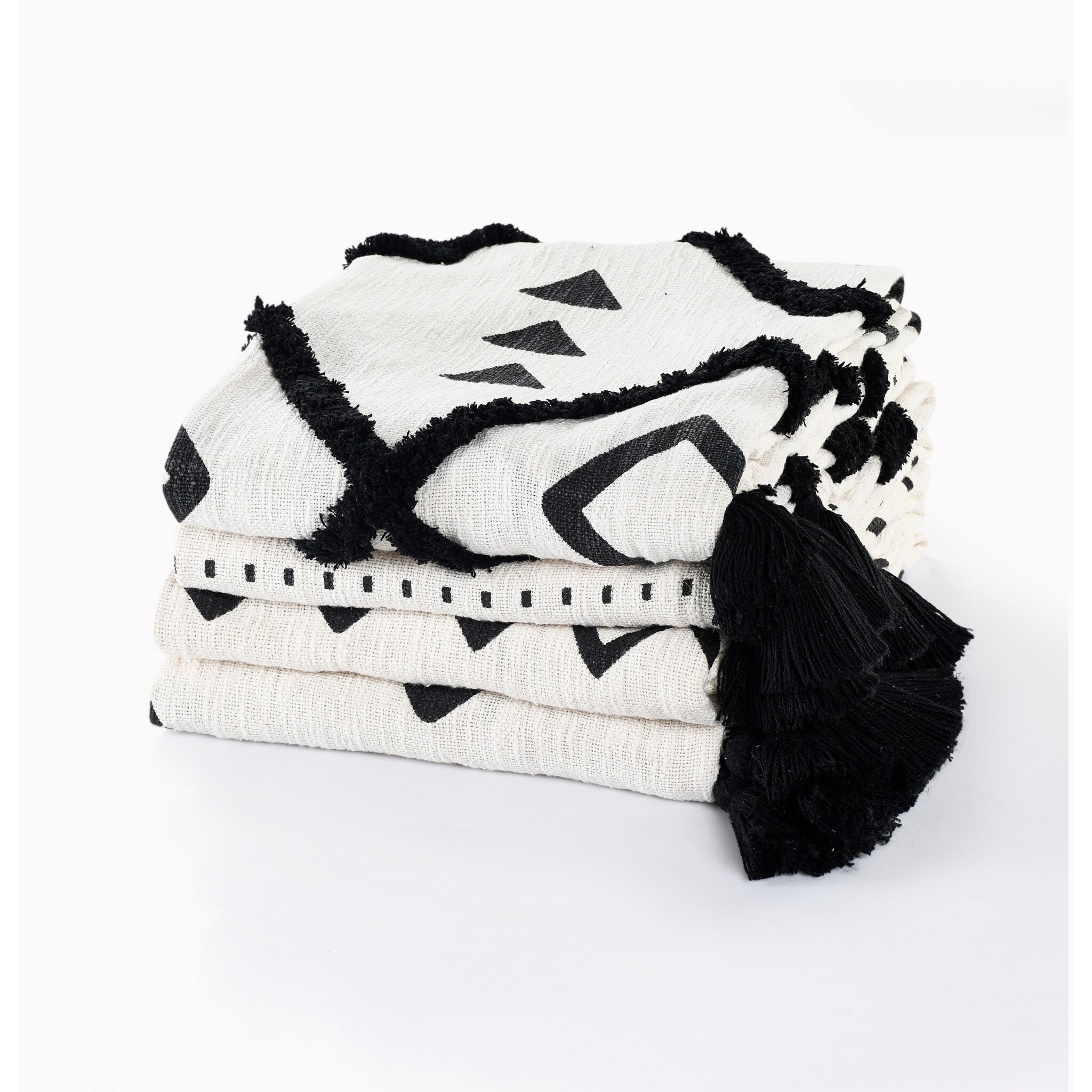 Black and white geometric throw blanket new arrivals
