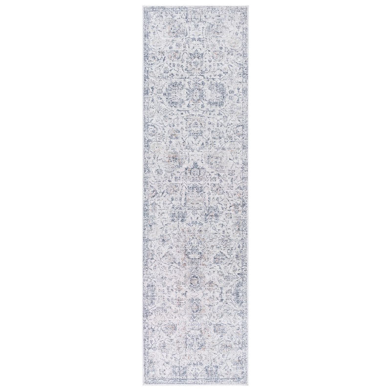 SAFAVIEH Hunter Sherie Transitional Rug - 2'2" x 8' Runner - Ivory/Dark Grey/Sage