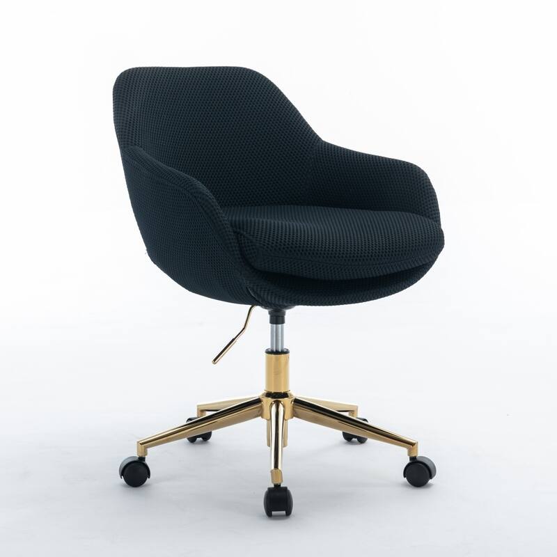 Mesh Fabric Adjustable Swivel Home Office Desk Chair with Metal Base