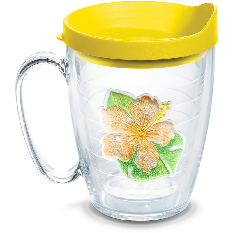 Tervis Tropical Hibiscus Collection Made in USA Double Walled Insulated Travel Tumbler, Island Hibiscus Yellow - 16oz Mug - 16oz Mug