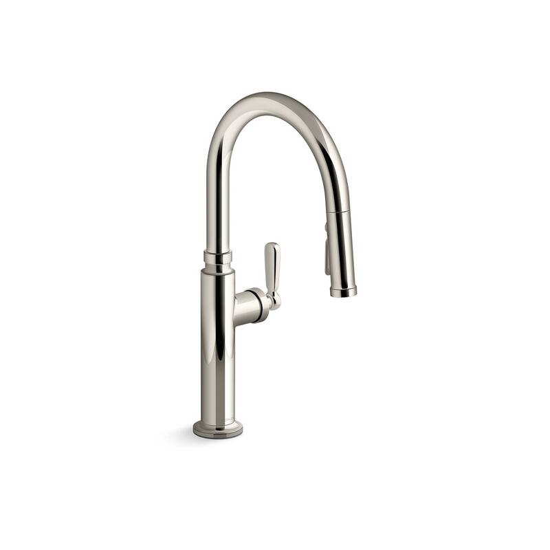 Edalyn By Studio Mcgee Pull-Down Kitchen Sink Faucet With Three-Function Sprayhead - Chrome/White