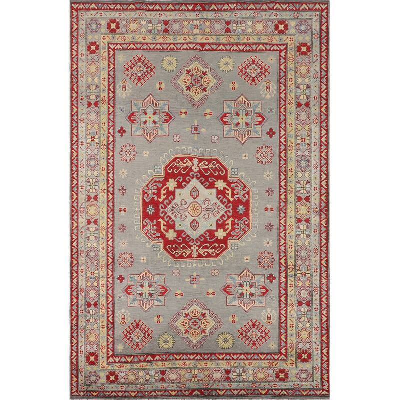 Kazak Oriental Area Rug Handmade Traditional Bedroom Wool Carpet - 6'9" x 9'9"