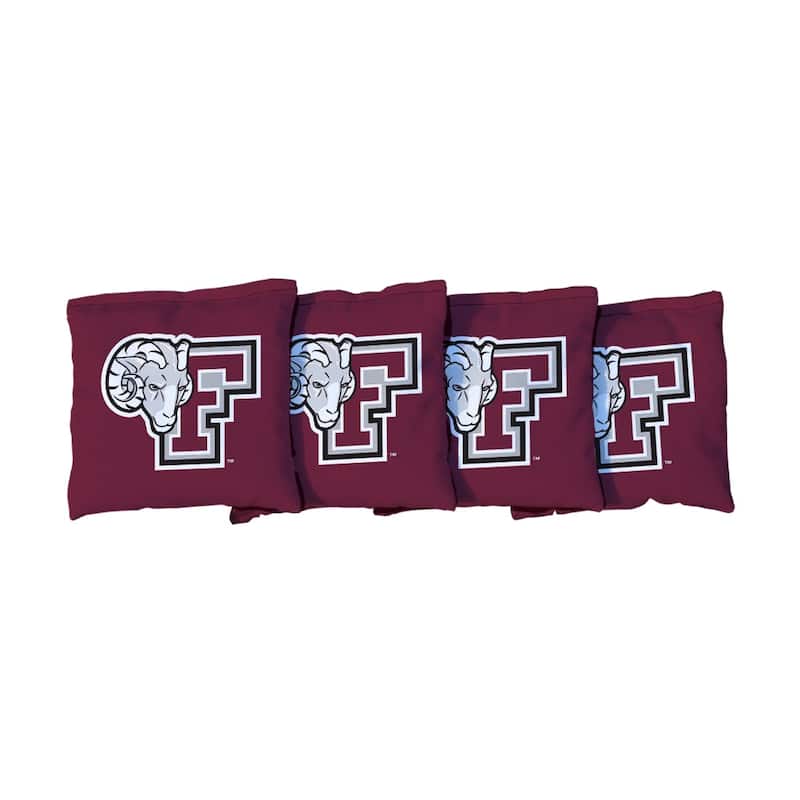 Red Fordham Univertsity Rams Cornhole Bags - Corn Filled