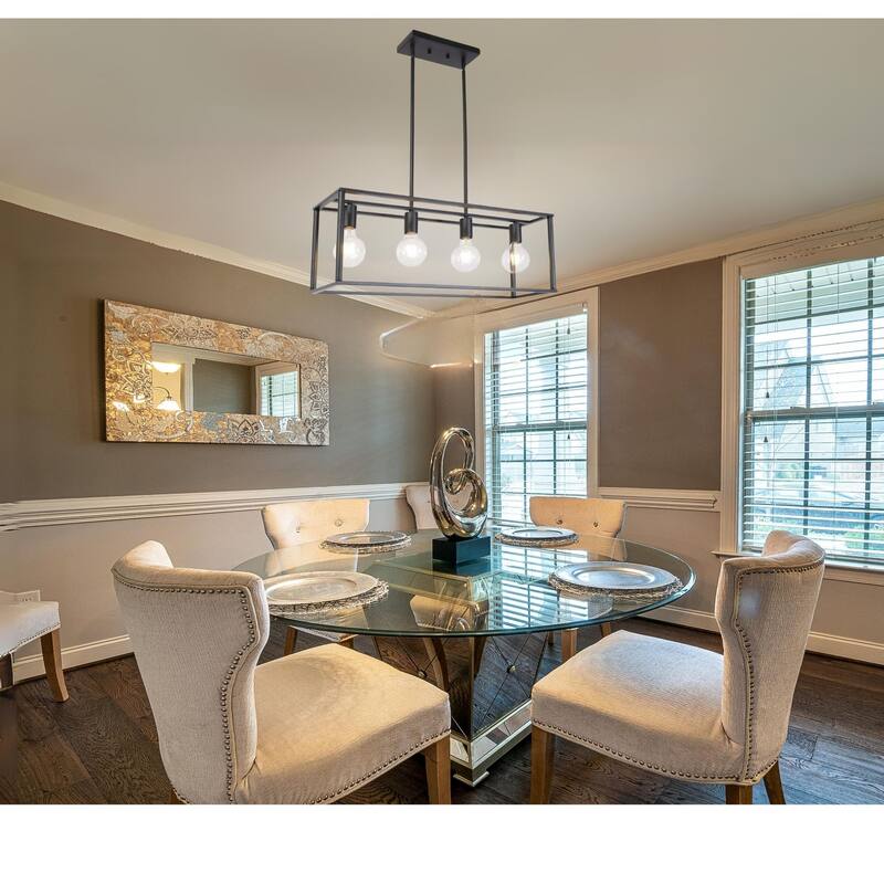 Modern 10-Light Semi Flush Mount Ceiling Chandelier, Dimmable Ceiling Lamp for Bedroom, Entryway, or Cafe