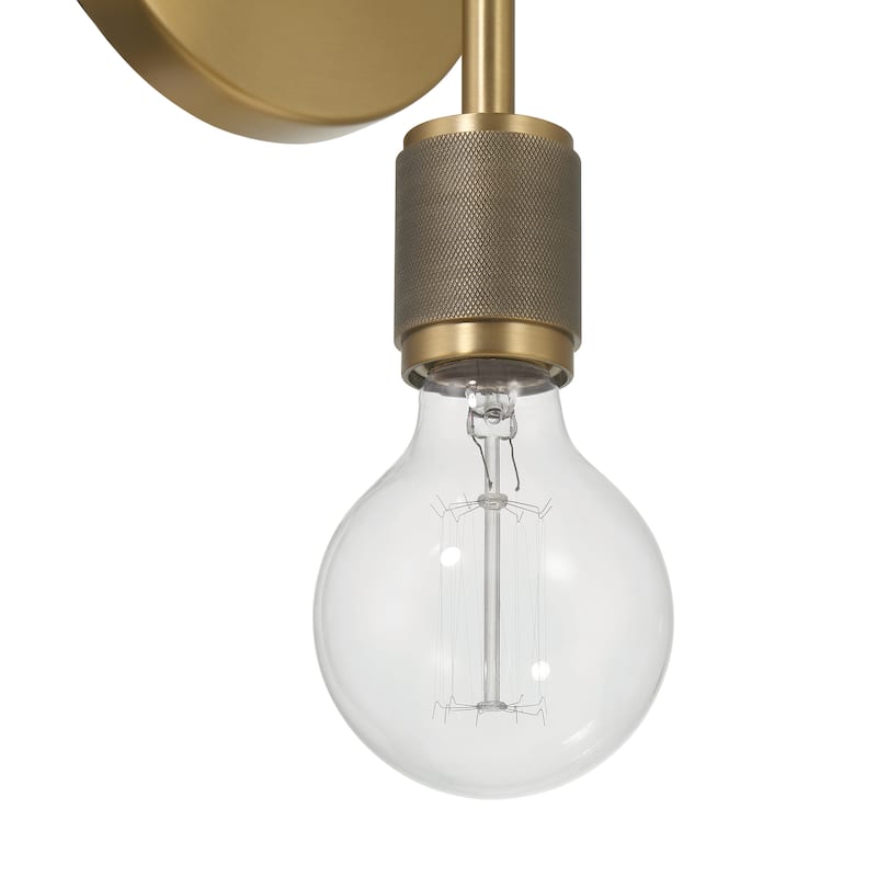 Maxim Metal Exposed 2-Bulb Wall Sconce - 6.4"L x 5.0"W x 19.0"H