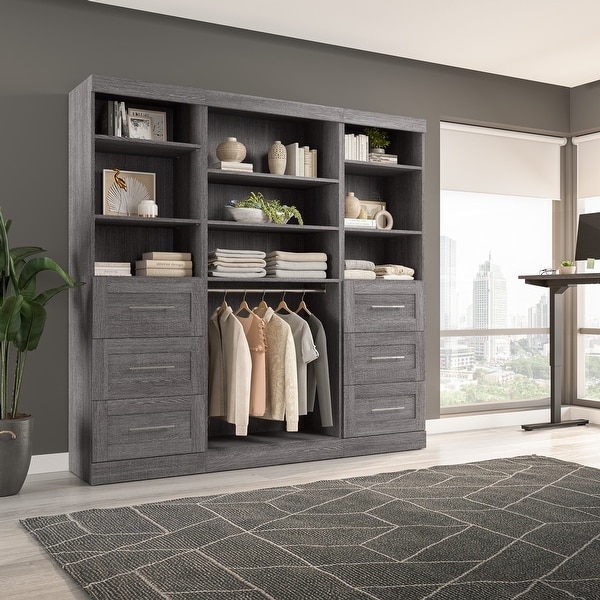 Pur 86W Closet Organization System with Drawers by Bestar - 86