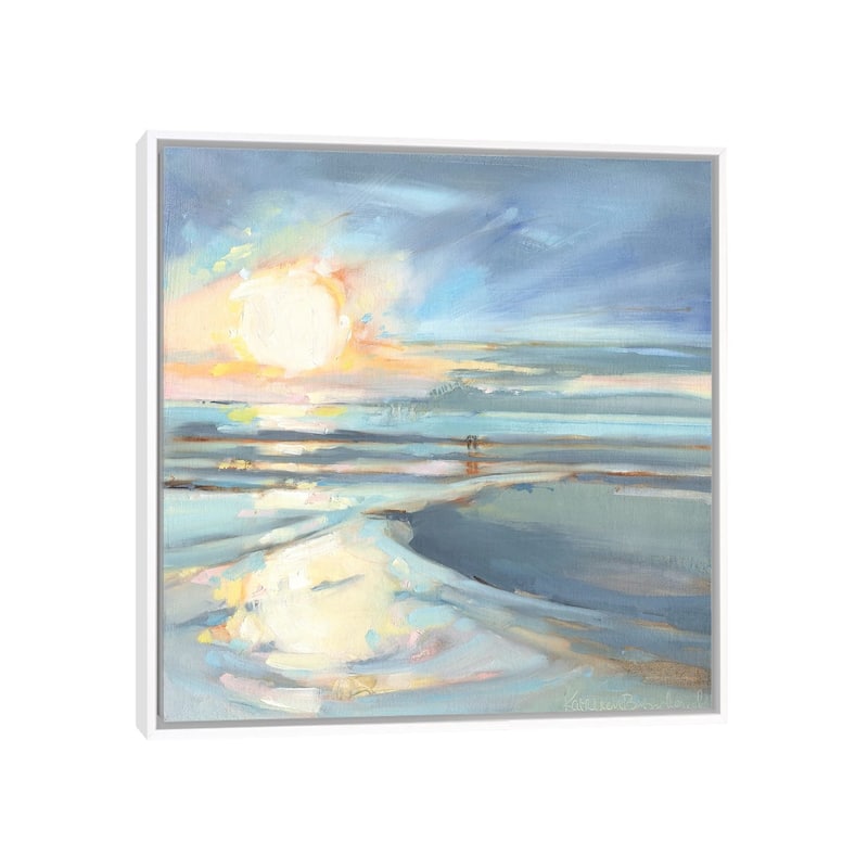 iCanvas "Eastern Lake Sunset" by Kathleen Broaderick Framed Canvas Print - White - 18x18