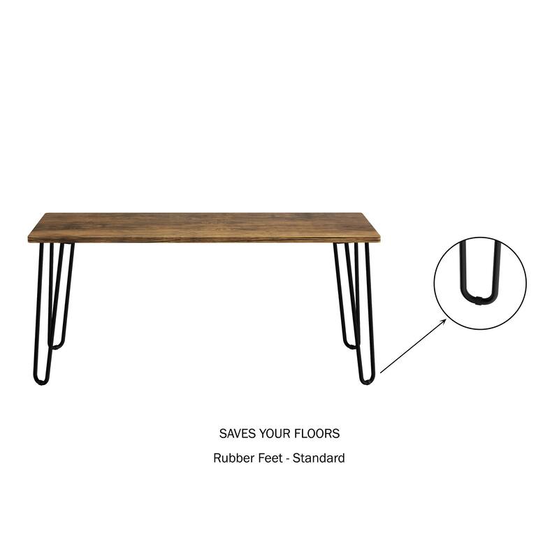 Lavish Home Modern Coffee Table with Hairpin Legs