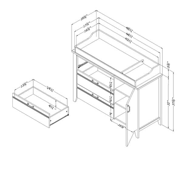 South Shore Lionel Changing Table with Drawers