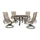 preview thumbnail 2 of 8, Seagrove II 5-piece Sunbrella Patio Dining Set with 54-inch Round Table - Sled Chairs