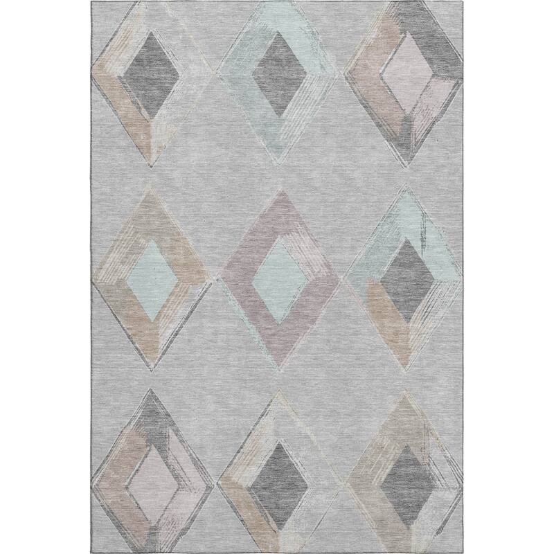 Premium Washable Super Soft Modern Diamond Mayfield Rug