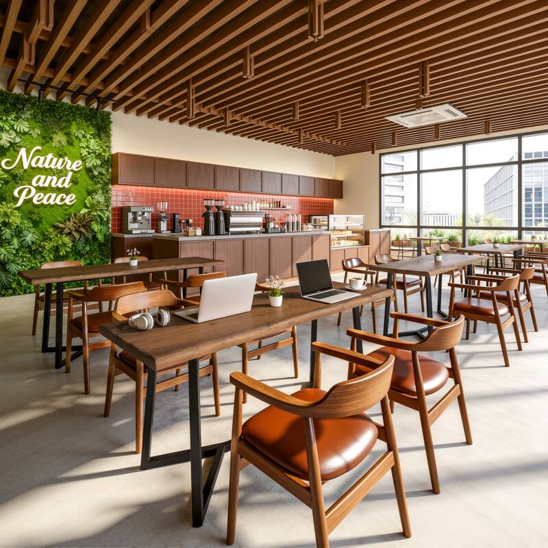 63" Solid Wood Pub Table, Industrial Metal Frame, Counter Height