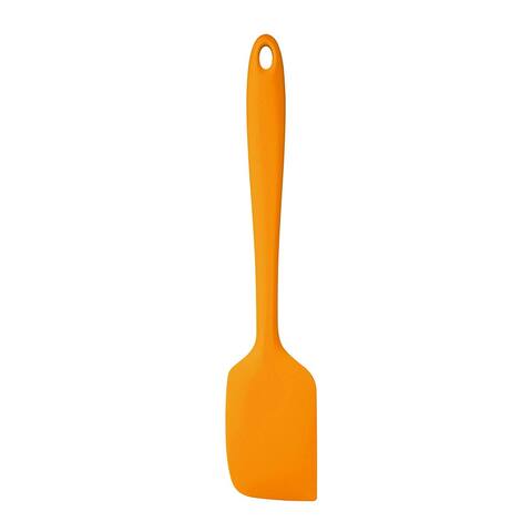 Farberware Colourworks Silicone Large Spatula With Pointed Edge For Non Stick Surfaces, Heat Resistant 11 Inch - Orange