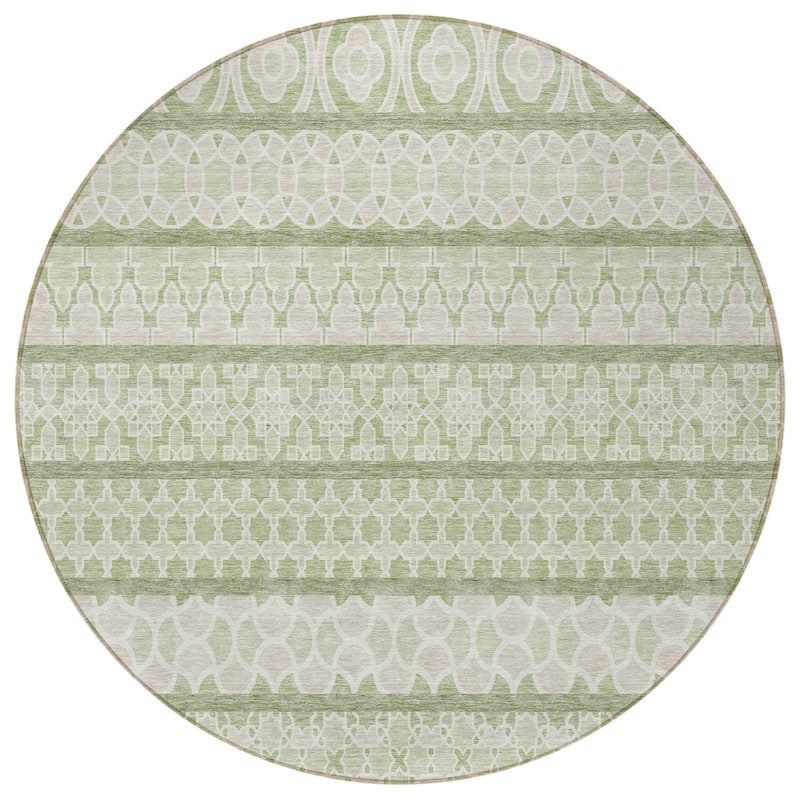 HomeRoots Quatrefoil Transitional Rectangle Outdoor Rug