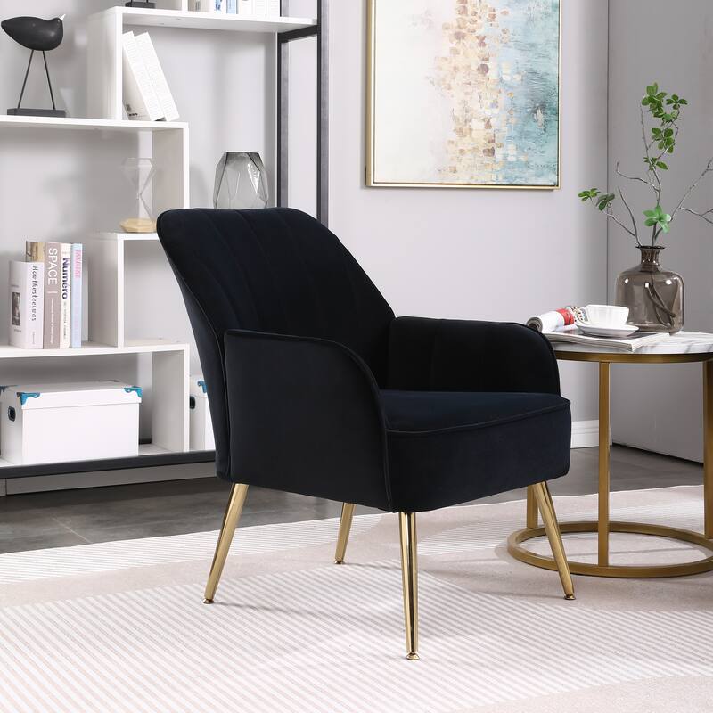 Velvet Dining Chair Club Chair Barrel Chair Black Side Chair