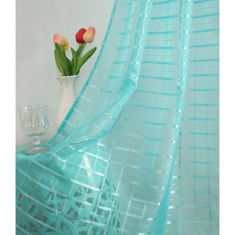 Porch & Den Modena Box Voile 90-inch Grommet Curtain Panel