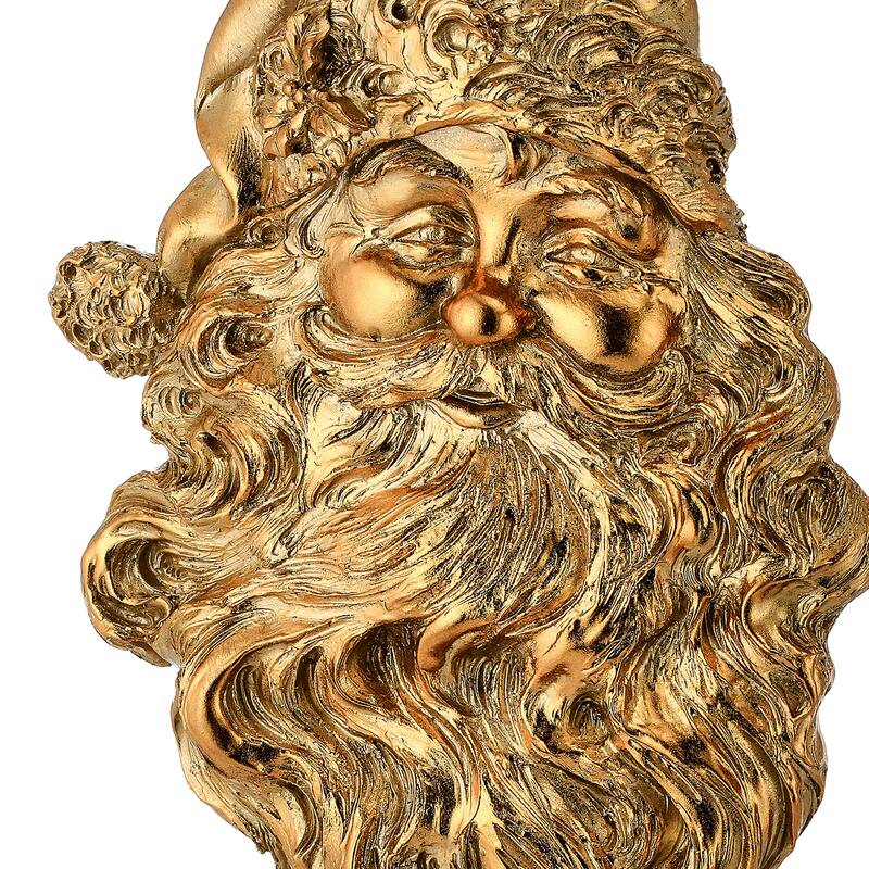 17" Resin Santa Head Table Piece