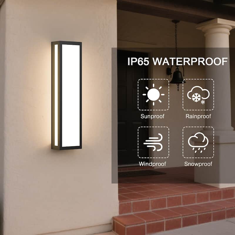 LamQee 23.6" LED Wall Sconce Lights Modern Outdoor Light Fixture
