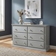 preview thumbnail 10 of 12, Suite Bebe Universal 6 Drawer Double Dresser Grey