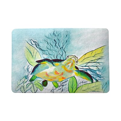 Smiling Sea Turtle Door Mat 18x26