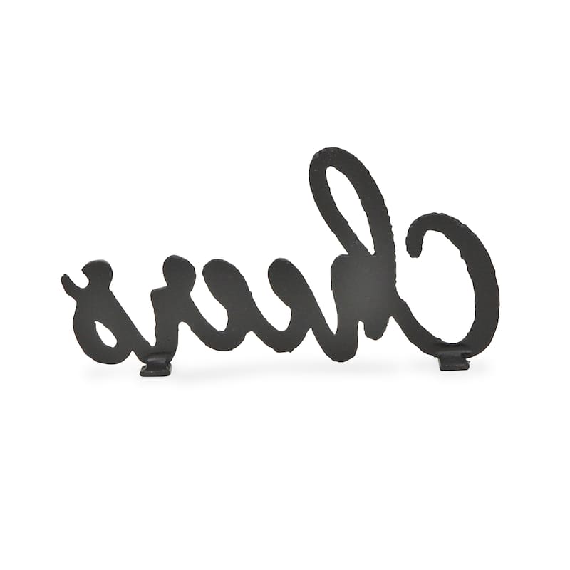 Black Cast Iron "Cheers" Table Decor