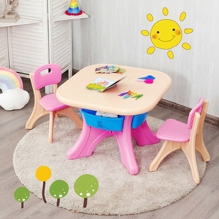 Plastic Play Activity Table and Chair Set Children's kids Indoor Desk outdoor 