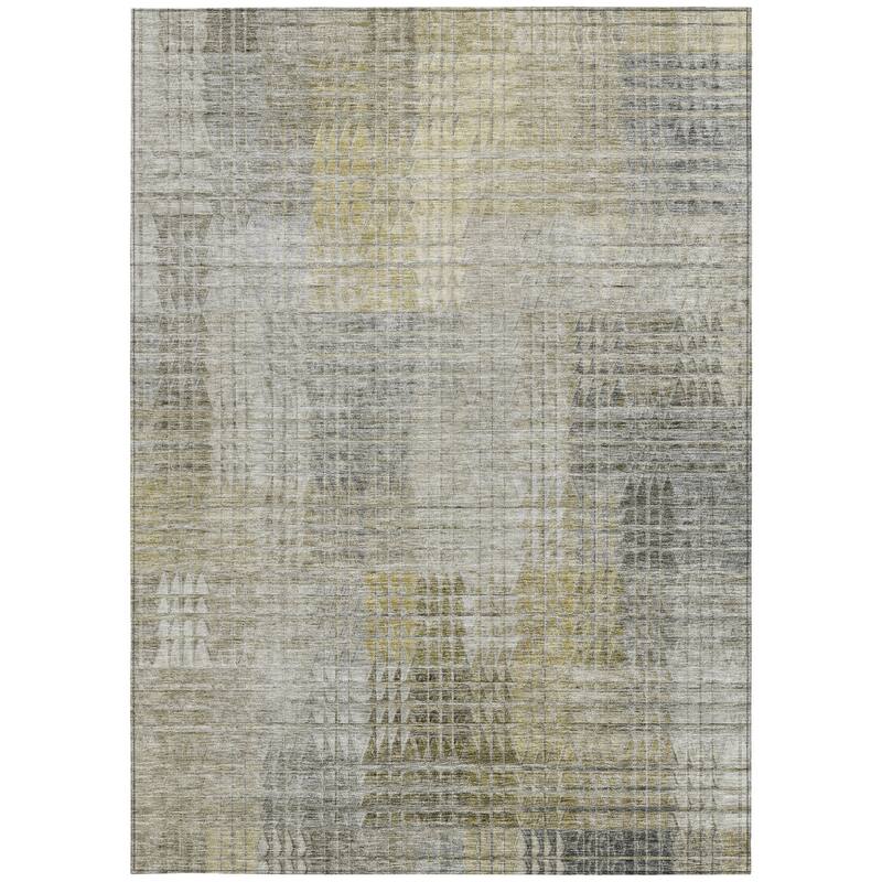 HomeRoots Abstract Transitional Rectangle Outdoor Rug