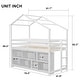 preview thumbnail 3 of 7, House Design Twin Size Loft Bed with Shelving Storage, White