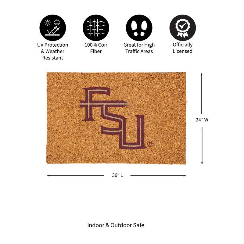 Florida State University Full Color Indoor/Outdoor Coir Mat