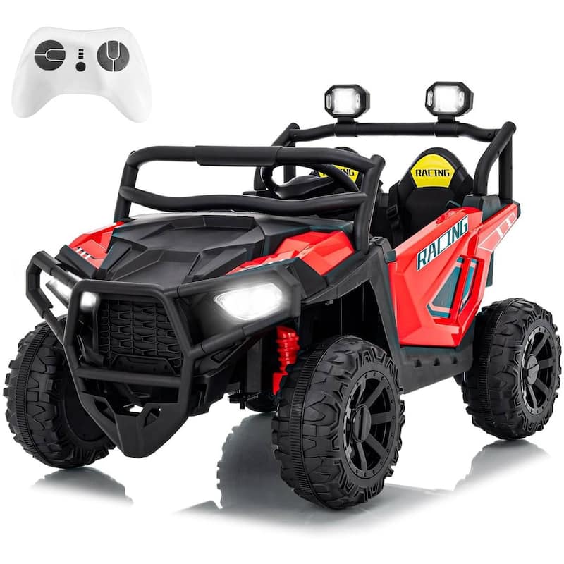 24V Ride On Toys 2 Seater Electric UTV Car Toy for Big Kids, White - Red