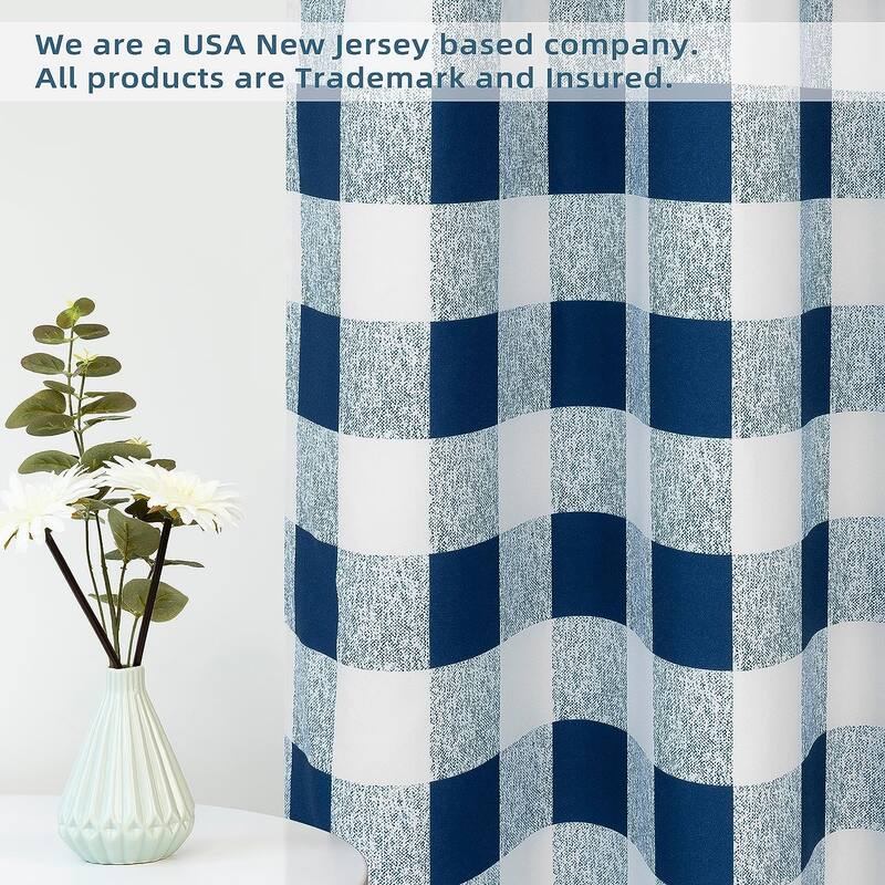 Porch & Den Alfalfa Plaid Pattern Room-darkening Window Curtains