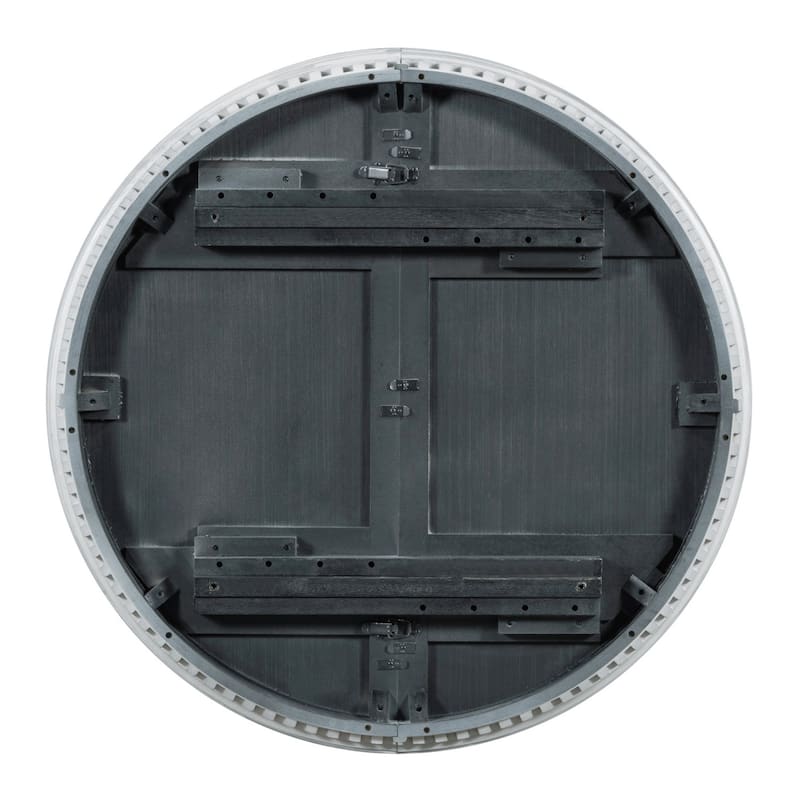 42" Extendable Round Dining Table and 4 Upholostered Chairs, 5-Piece Set