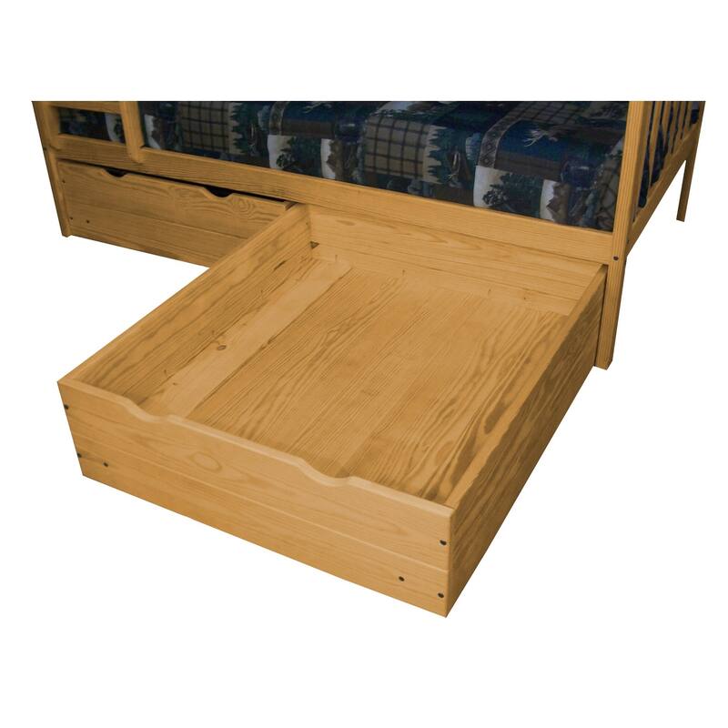 Pine 2 Piece Twin Drawers - Honey Stain