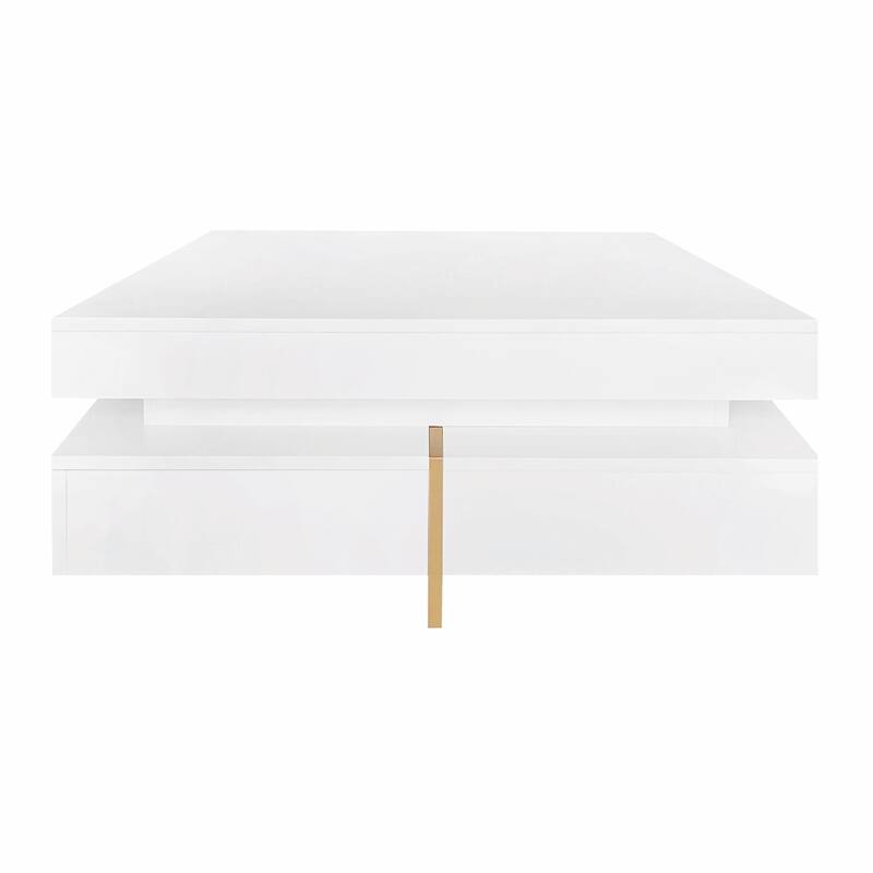 Stylish High Gloss Coffee Table with 4 Drawers