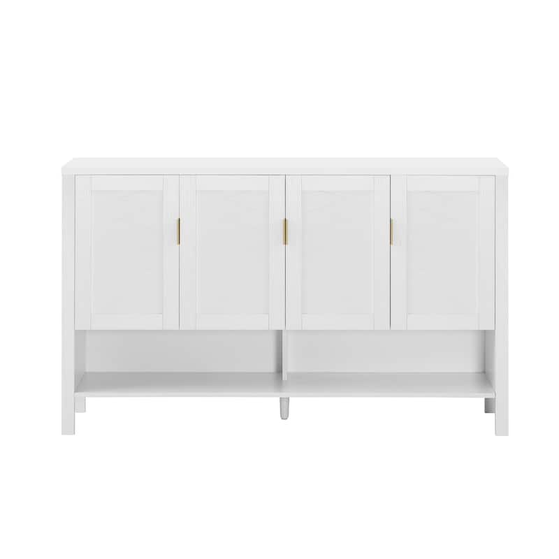 55.1'' Storage Sideboard with 4-Doors - White